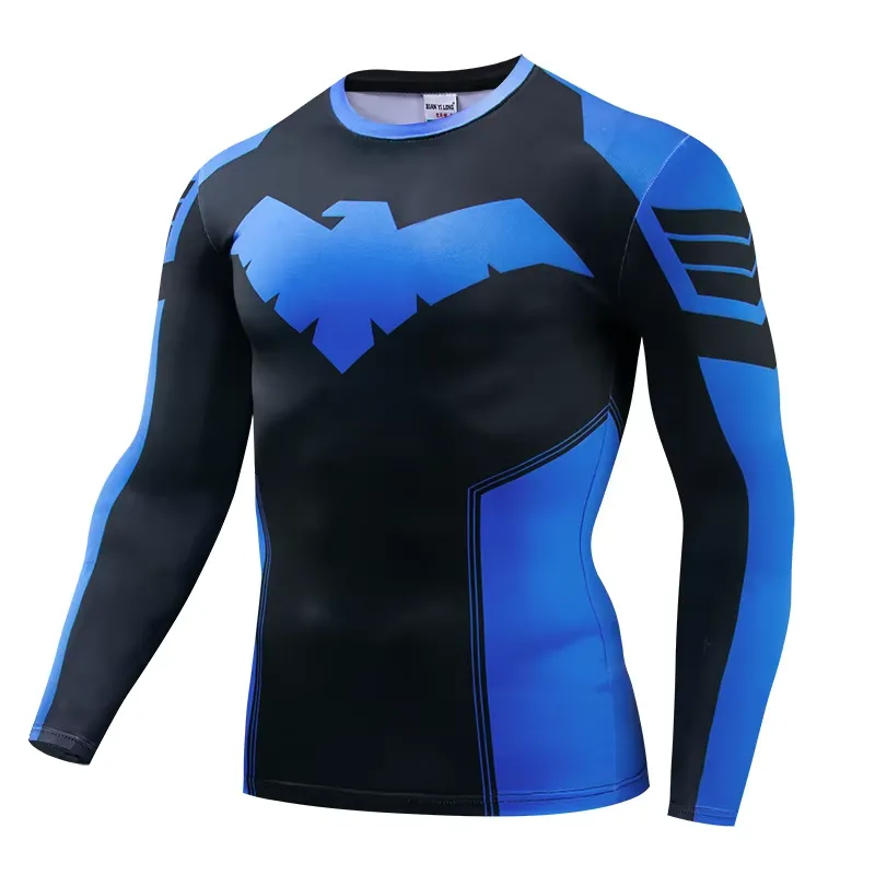 Rash Guard - 3D-geprinte casual lange mouw 2026 heren